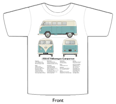 VW Campervan 1950-67 T-shirt Front